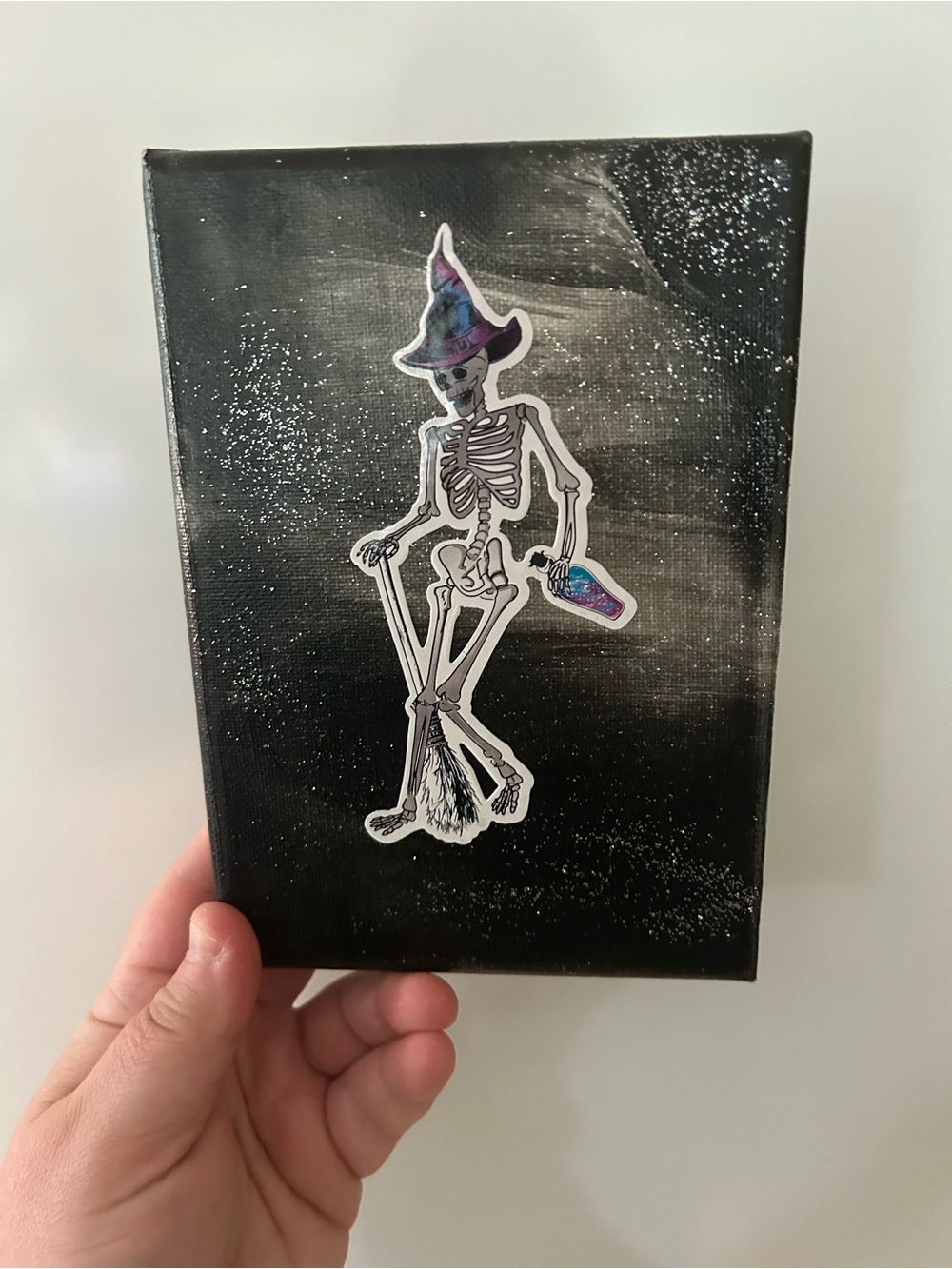 Mixed Media Skeleton Art 5x7